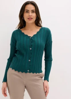 bonprix Gilet court en maille ajourée|Femme Maille|Pulls & Gilets