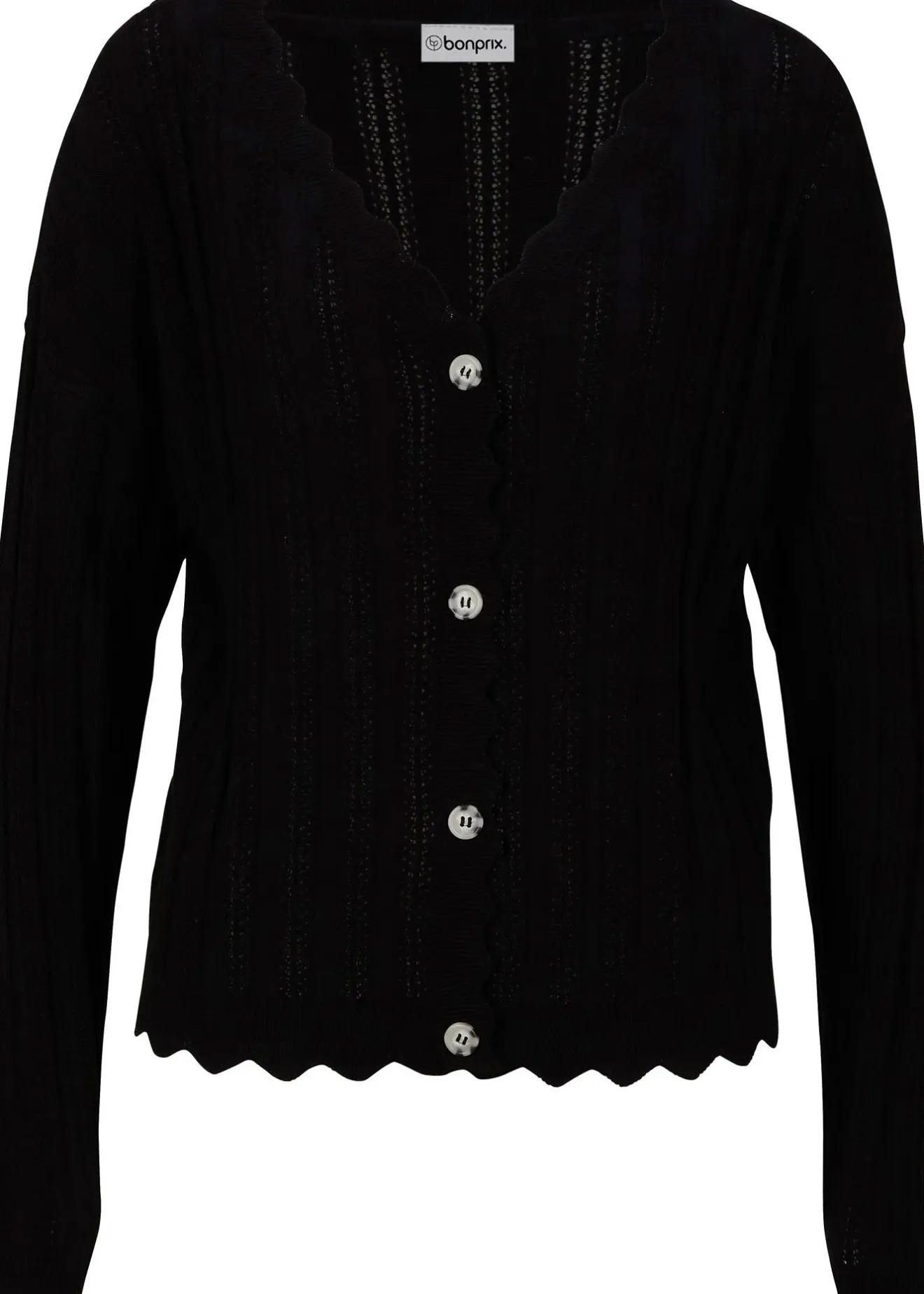 bonprix Gilet court en maille ajourée|Femme Maille|Pulls & Gilets