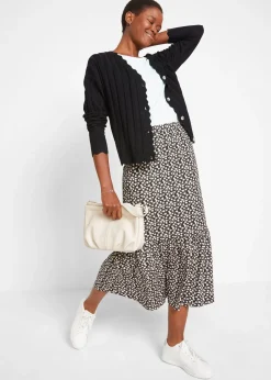 bonprix Gilet court en maille ajourée|Femme Maille|Pulls & Gilets