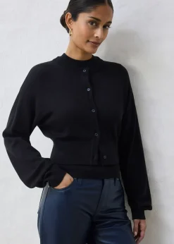 Femme bonprix Maille|Premium|Gilet court en maille coton et soie