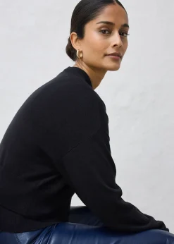 Femme bonprix Maille|Premium|Gilet court en maille coton et soie