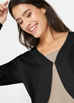 bonprix Gilet court en maille de viscose mélangée|Femme Maille|Pulls & Gilets