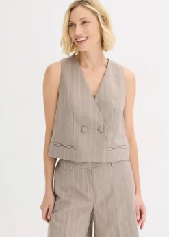 Femme bonprix Vestes & Manteaux|Gilet de costume à rayures tennis