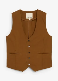 bonprix Gilet de costume en toile de coton|Homme Vestes