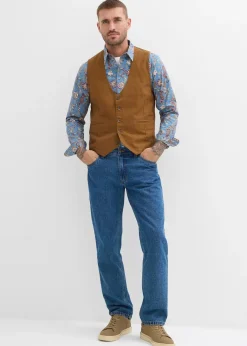 bonprix Gilet de costume en toile de coton|Homme Vestes