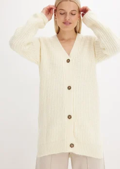 bonprix Gilet doux en grosse maille de laine mélangée|Femme Maille|Pulls & Gilets