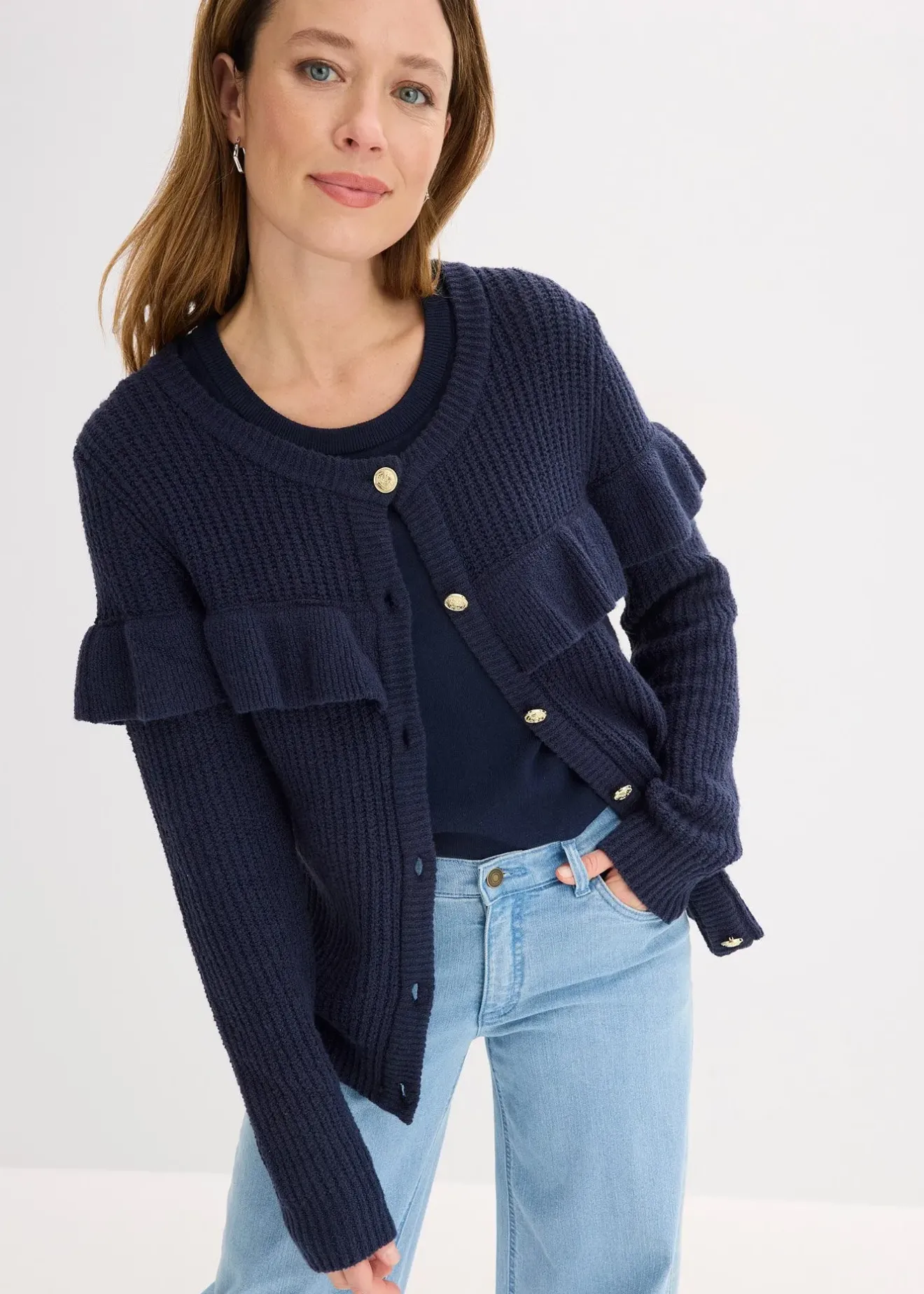 Femme bonprix Maille|Pulls & Gilets|Gilet en fine maille