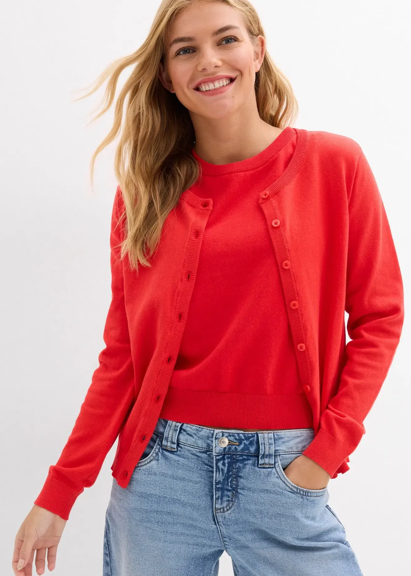 Femme bonprix Maille|Basiques|Gilet en fine maille