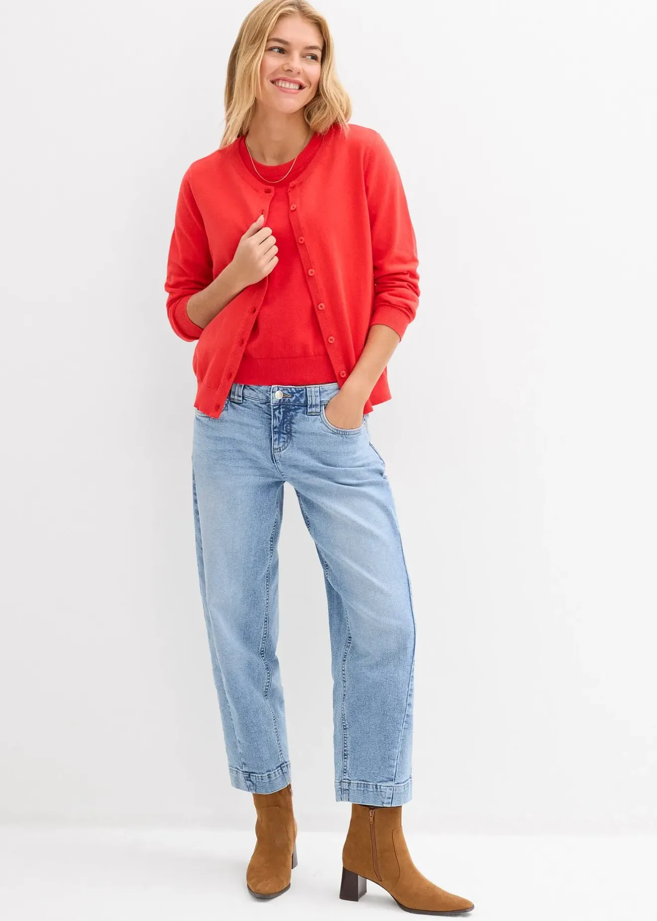 Femme bonprix Maille|Basiques|Gilet en fine maille