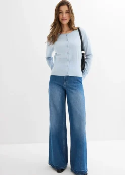 bonprix Gilet en fine maille à col rond|Femme Maille|Pulls & Gilets