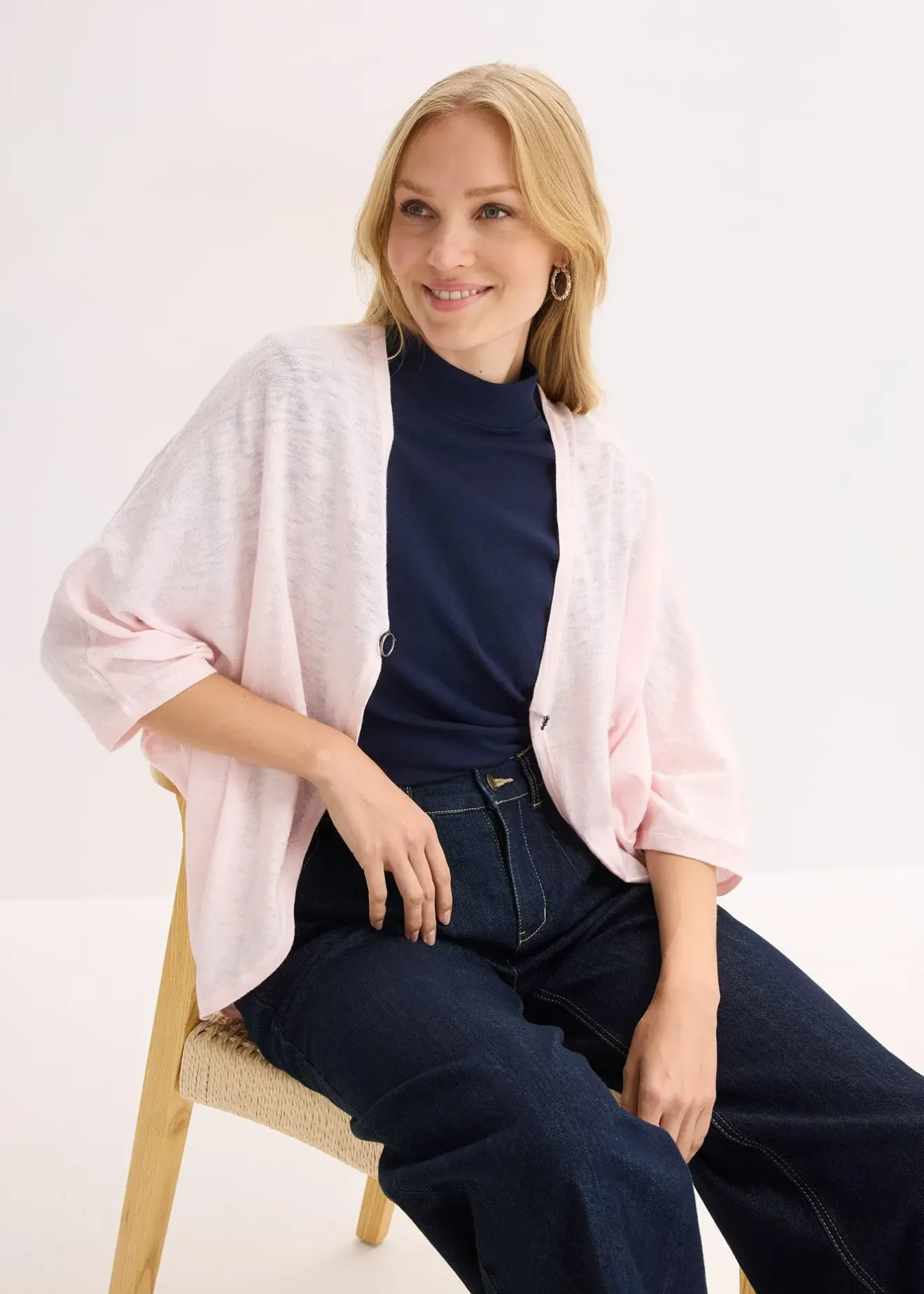 bonprix Gilet en fine maille 100% coton|Femme Maille|Pulls & Gilets