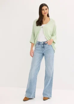 bonprix Gilet en fine maille 100% coton|Femme Maille|Pulls & Gilets