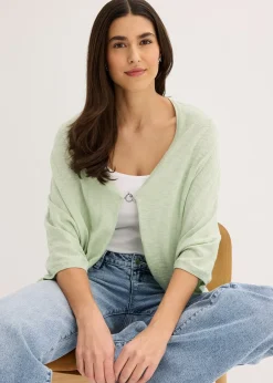 bonprix Gilet en fine maille 100% coton|Femme Maille|Pulls & Gilets