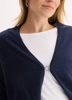 Femme bonprix Maille|Pulls & Gilets|Gilet en fine maille 100% coton