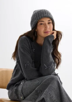 Femme bonprix Maille|Pulls & Gilets|Gilet en fine maille avec petits nœuds