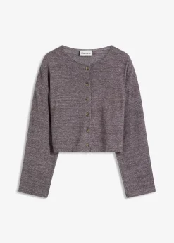 bonprix Gilet en fine maille côtelée|Femme Maille|Pulls & Gilets