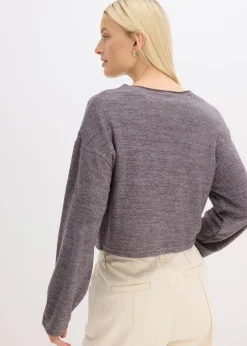 bonprix Gilet en fine maille côtelée|Femme Maille|Pulls & Gilets