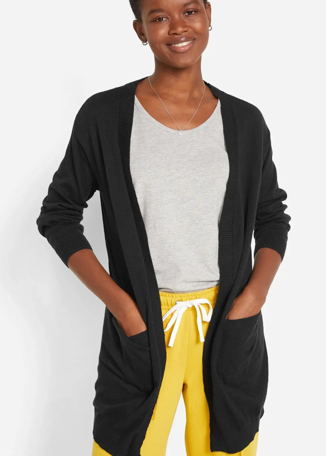 bonprix Gilet en fine maille de coton|Femme Maille|Basiques