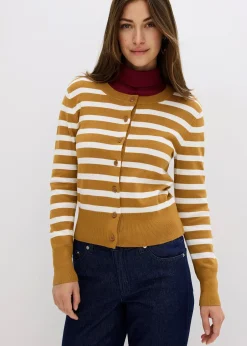 bonprix Gilet en fine maille rayée|Femme Maille|Pulls & Gilets