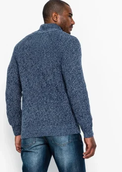 bonprix Gilet en grosse maille côtelée avec coton|Homme Pulls & Gilets