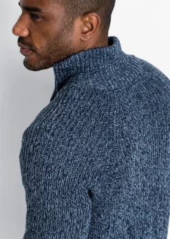 bonprix Gilet en grosse maille côtelée avec coton|Homme Pulls & Gilets