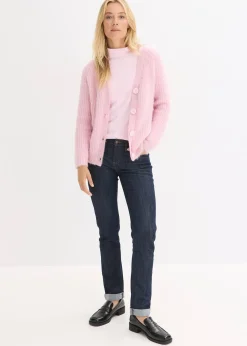 bonprix Gilet en grosse maille côtelée brillante|Femme Maille|Pulls & Gilets