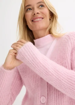 bonprix Gilet en grosse maille côtelée brillante|Femme Maille|Pulls & Gilets