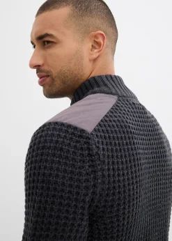 bonprix Gilet en grosse maille point de riz avec poche poitrine|Homme Pulls & Gilets