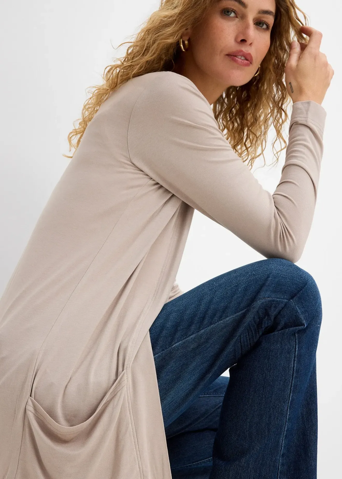 Femme bonprix Basiques|T-Shirts & Tops|Gilet en jersey doux