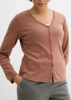 Femme bonprix Basiques|T-Shirts & Tops|Gilet en jersey épais 100% coton