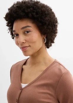 Femme bonprix Basiques|T-Shirts & Tops|Gilet en jersey épais 100% coton