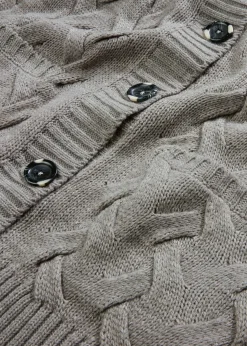 bonprix Gilet en maille à col châle et motif torsadé|Femme Maille|Pulls & Gilets