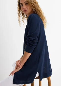 bonprix Gilet en maille 100% coton flammé|Femme Maille|Basiques