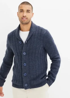 Homme bonprix Pulls & Gilets|Gilet en maille à motif côtelé