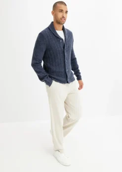 Homme bonprix Pulls & Gilets|Gilet en maille à motif côtelé