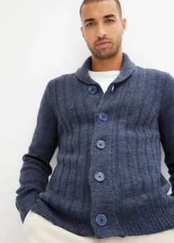 Homme bonprix Pulls & Gilets|Gilet en maille à motif côtelé