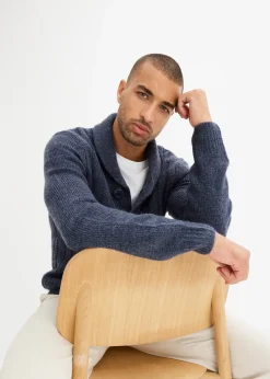 Homme bonprix Pulls & Gilets|Gilet en maille à motif côtelé