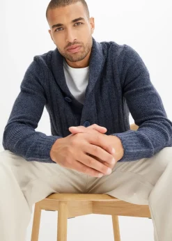 Homme bonprix Pulls & Gilets|Gilet en maille à motif côtelé