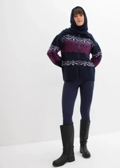 bonprix Gilet en maille à motif norvégien|Femme Pulls & Gilets