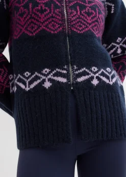 bonprix Gilet en maille à motif norvégien|Femme Pulls & Gilets