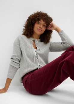 bonprix Gilet en maille à nœuds|Femme Maille|Pulls & Gilets