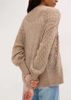 bonprix Gilet en maille ajourée|Femme Maille|Pulls & Gilets