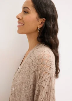 bonprix Gilet en maille ajourée|Femme Maille|Pulls & Gilets