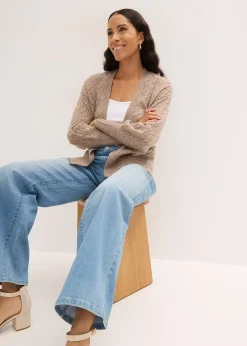 bonprix Gilet en maille ajourée|Femme Maille|Pulls & Gilets