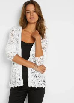 bonprix Gilet en maille ajourée|Femme Maille|Pulls & Gilets