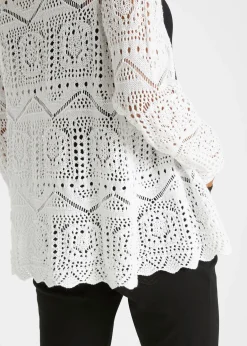 bonprix Gilet en maille ajourée|Femme Maille|Pulls & Gilets