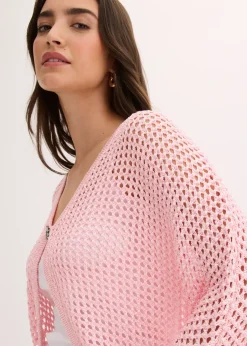 Femme bonprix Maille|Pulls & Gilets|Gilet en maille ajourée