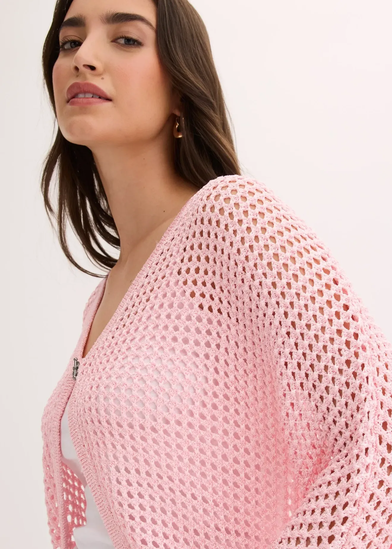 Femme bonprix Maille|Pulls & Gilets|Gilet en maille ajourée