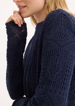 bonprix Gilet en maille ajourée|Femme Maille|Pulls & Gilets