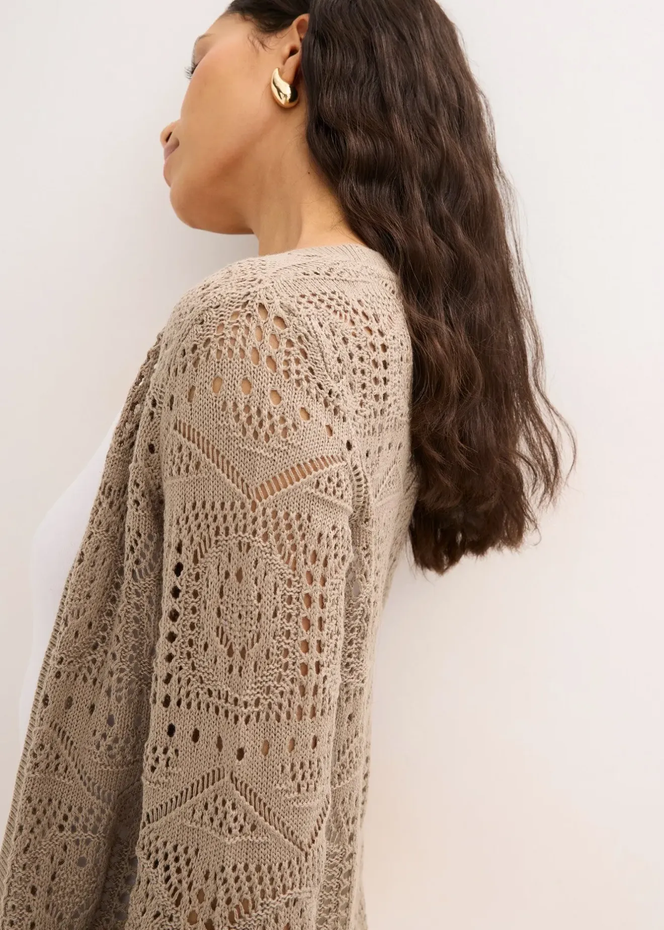 bonprix Gilet en maille ajourée|Femme Maille|Pulls & Gilets